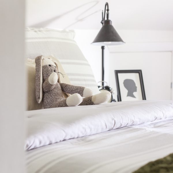 An awkward attic space turns into a charming little boy's farmhouse bedroom!