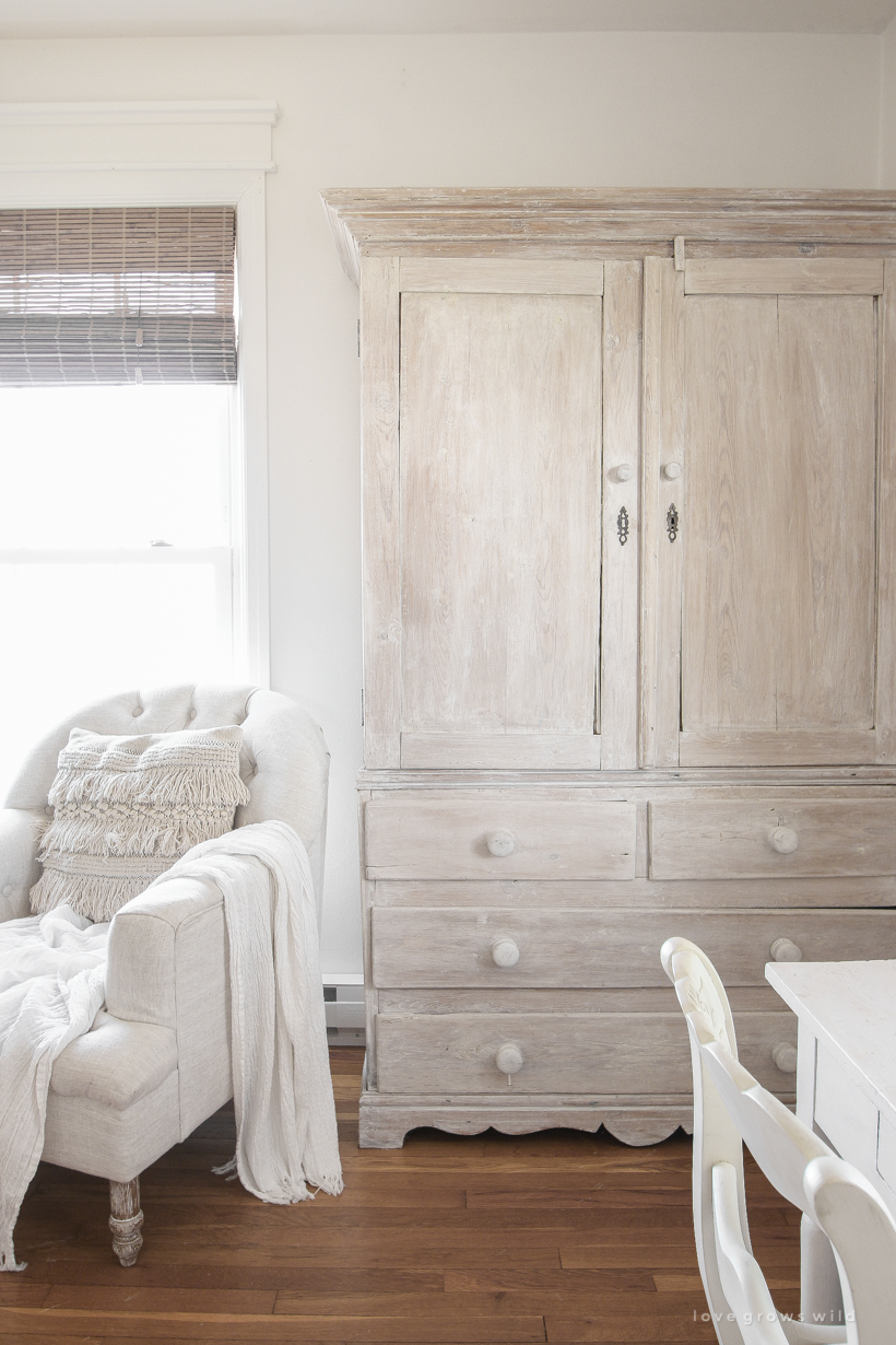 a light, bright + neutral home office