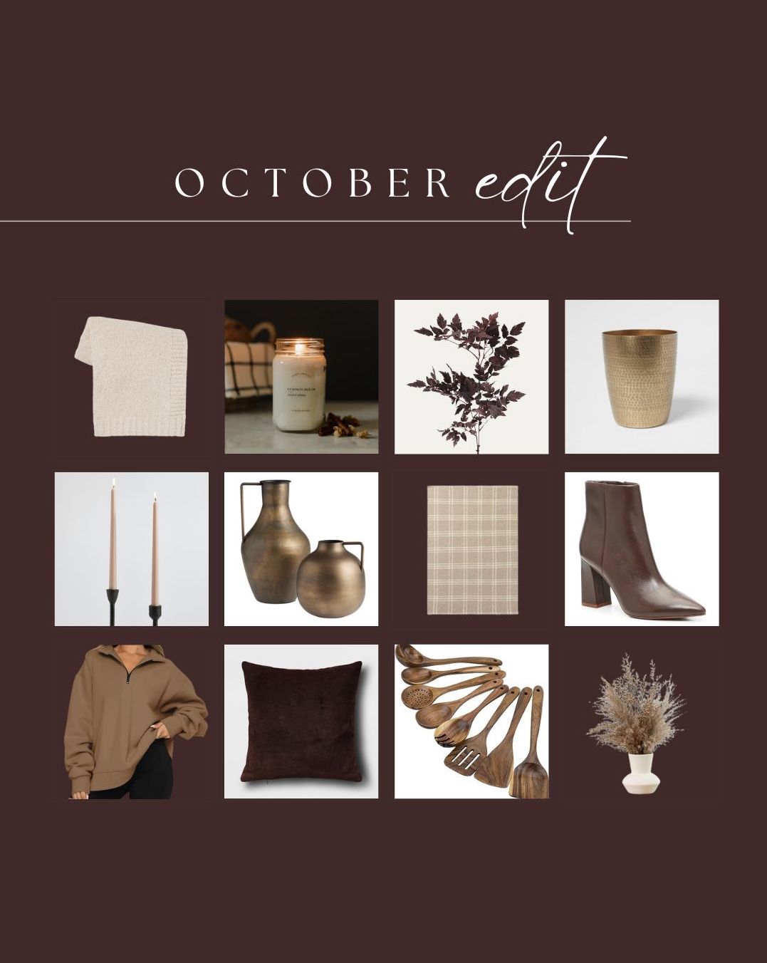 The Best of October: a curated collection of fashion, decor, and more to dress yourself and your home for the season
