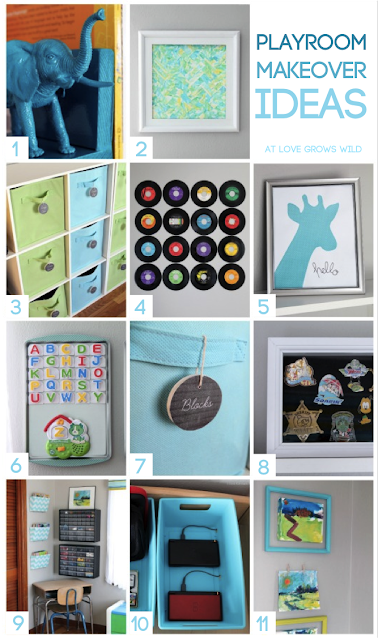 Kid's Playroom Makeover with lots of organizing tips and decor ideas! #playroom #kids #decor